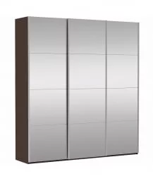 Шкаф-купе трехдверный Прайм 2100 Зеркало/Зеркало/Зеркало Венге