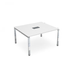 Стол системы БЭНЧ, переговорный, начальный ГЛОСС ЛИНЕ НСПН-П.926 Белый Премиум / GLOSS LINE