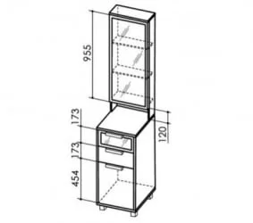 Прихожая WEST Комлпект № 3_Ясень шимо темн/ясень шимо св