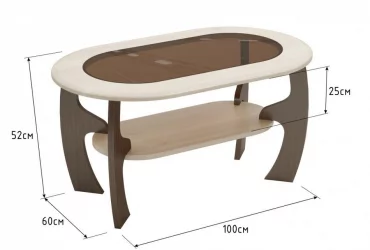 Стеклянный стол Маджеста-2 Венге Клен Азия