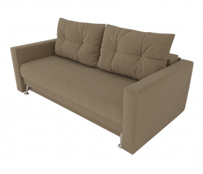 Диван Квадро с мягкими подлокотниками (Berhouse) Цвет фасада: Беж Велюто 05; Тип: Прямой; Материал фасада: Металл/Велюр