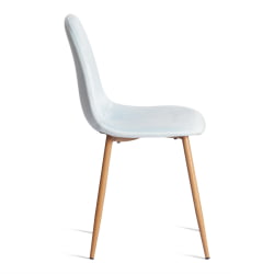 Стул BREEZE (mod. 4724) Велюр/металл , 44 х 53 х 87 см, Aquamarine (аквамарин) HLR16 / натуральный