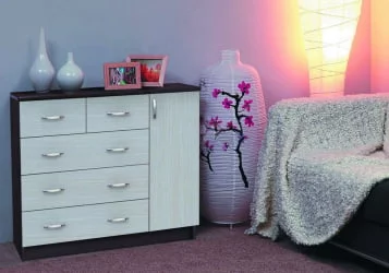 Комод в спальню №2 дуб венге + дуб белфорд