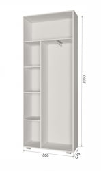 Шкаф двухстворчатый Пайн ПП 1 Дуб Ривьера Бетон Пайн