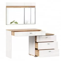 Стол туалетный комбинированный с зеркалом 890 Фиджи 012 Дуб Золотой Белый