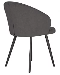 Стул обеденный DOBRIN NAOMI (ЭМАЛЬ ЧЕРНЫЙ МУАР велюр Catania Chocolate)