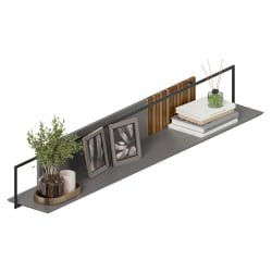 Полка Элиот ЛД 414.080.000 Оникс Серый/Орех фактурный