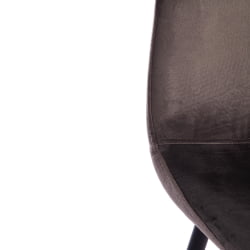 Стул BREEZE (mod. 4724) вельвет/металл, 44 х 53 х 87 см, Light grey (светло-серый) HLR24 / черный