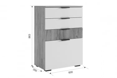 Гостиная ГК03Бери дуб крафт золотой/белое дерево