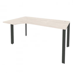 Стол эргономичный левый на П-образном м/к ОНИКС О.МП-СА-1Л Денвер Светлый/Антрацит / ONIX O.MP-SA-1L