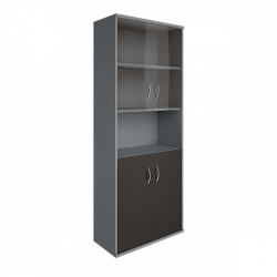 Шкаф высокий широкий Riva А.СТ-1.4 Венге/Металлик