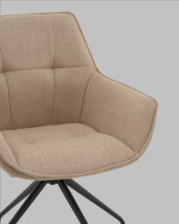 Кресло вращающееся Кимберли рогожка/замша бежевый