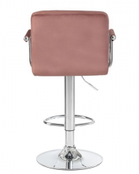 Стул барный DOBRIN KRUGER ARM (пудрово-розовый велюр (MJ9-32)) 2 шт