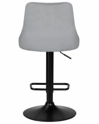Стул барный ДОБРИН ДЖОСЕПХ БЛАCК (серый велюр (МДЖ9-75)) / DOBRIN JOSEPH BLACK (MJ9-75))