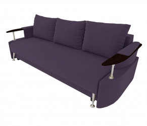 Диван Жасмин с подлокотниками ЛДСП (Berhouse) Цвет фасада: Бордо Велюто 25; Тип: Прямой; Материал фасада: Металл/Велюр