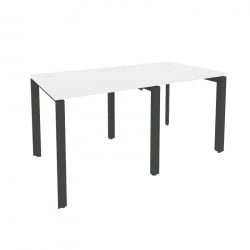 Рабочая станция на П-образном м/к ОНИКС О.МП-РС-2.0.8 Белый Бриллиант/Антрацит / ONIX O.MP-RS-2.0.8