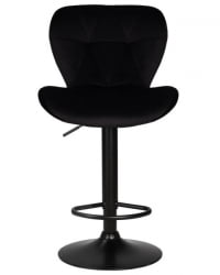 Стул барный ДОБРИН БАРНИ БЛАCК (черный велюр (МДЖ9-101)) 2 шт / DOBRIN BARNY BLACK (MJ9-101))