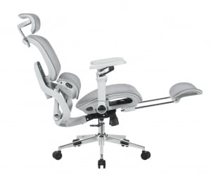 Кресло офисное ТопЧаирс Продигй с оттоманкой серый / TopChairs Prodigy