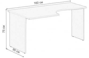 Стол эргономичный левый Sigma SG.422.OL.L Дуб светлый
