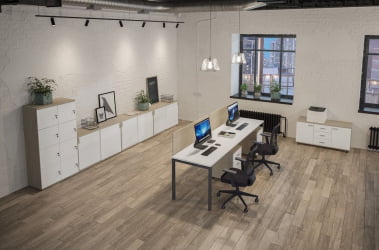 Мебель для офиса Sigma №8 Белый Дуб светлый