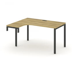 Стол-надставка на опорную тумбу (левый) CОНCЕПТ CН.ОСАН-001(Л) Дуб Винченцо Черный / CONCEPT CN.OSAN-001(L)