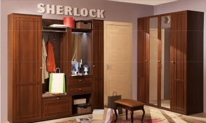 Шкаф для одежды и белья Sherlock 71 лев Орех шоколадный