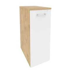 Тумба высокая выдвижная приставная / опорная ONIX O.VTPO-7 Тиквуд Светлый/Белый