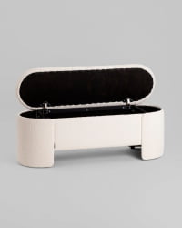 Банкетка Такс с местом для хранения букле белый / Taks