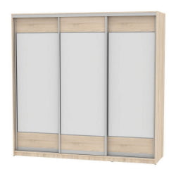 Шкаф-купе B-230х235х60-3(ДСС-D8D8D8)