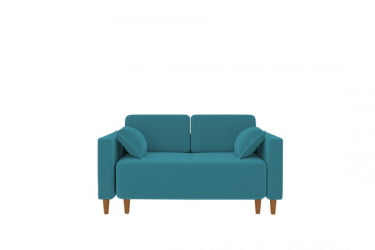 Диван прямой Ультра (Berhouse) Цвет фасада: Азур велюр; Тип: Прямой; Материал фасада: Металл/Велюр