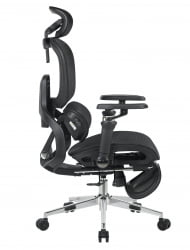 Кресло офисное ТопЧаирс Продигй с оттоманкой черный / TopChairs Prodigy