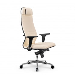 Кресло руководителя Metta L 1m 38К2/2D Infinity Easy Clean (MPES) Комплект 3 Молочное