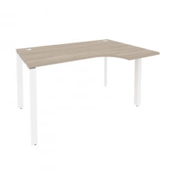 Стол эргономичный правый на П-образном м/к ОНИКС О.МП-СА-2Р Дуб Аттик/Белый / ONIX O.MP-SA-2R