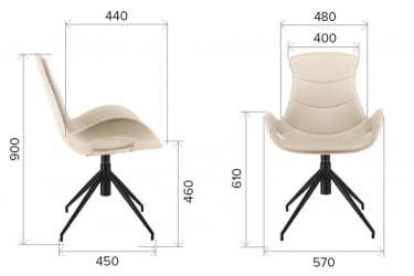 Стул Everprof Freedom Экокожа Серый