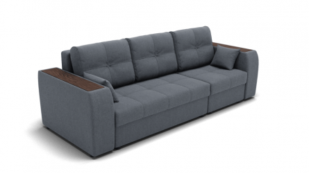 Диван Сенатор-2 НПБ угол левый/правый (ЗР) Цвет фасада: Серый; Тип: Левый/правый; Материал фасада: Металл/Велюр