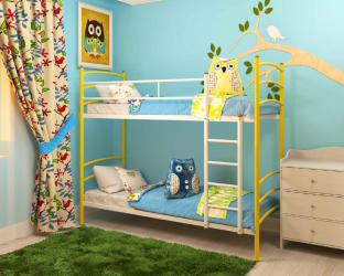 Кровать двухъярусная Милана Duo 900х2000 Желтая