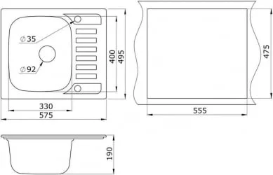 Мойка GRANULA 5801 Песок