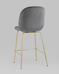 Стул полубарный Beetle со спинкой gold Серый