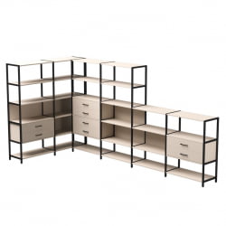 Набор стеллажных систем Everprof EVO №18 Кашемир Черный