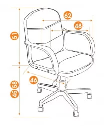 Офисное кресло BAGGI черный,бордо
