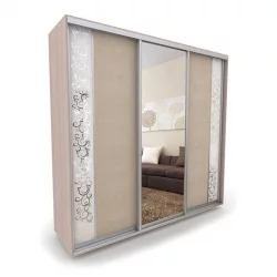 Шкаф-купе 3-х дверный Акцент-Вера КС 2100х600  Ясень шимо светлый