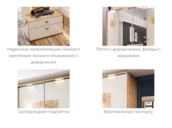 Спальный гарнитур Фиджи №6 Дуб Золотой Белый