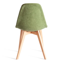 Стул CИНДЙ СОФТ (мод. C1021Ф1-1) фактурный велюр/дерево бук, 55 х 48 х 83 см, Зеленый ЛЙ1701-7 / натуральный / CINDY SOFT (mod. C1021F1-1) LY1701-7