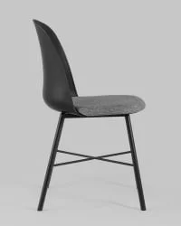 Стул пластиковый Shell с мягким сиденьем Черный