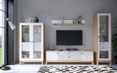 Сервант Бари ЛД 698.040.000 Дуб Золотой Белый