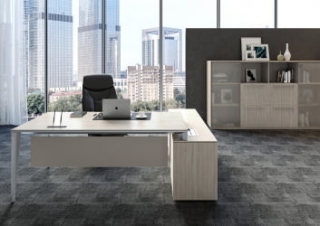 Комплект мебели для кабинета руководителя Atlas №03 Ясень Наварра Алюминий