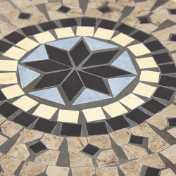 Обеденный стол Secret de Maison ROMEO (mod. PL08-1070-1-GBRN) металл, 60х72см, черный/плитка ASTRA