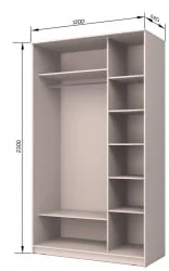 Двустворчатый гардеробный шкаф Хит-23-12-11 Ясень шимо светлый