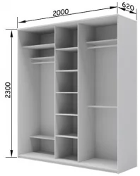 Шкаф-купе Хит-23-20-555 Ясень шимо светлый