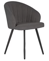 Стул обеденный DOBRIN NAOMI (ЭМАЛЬ ЧЕРНЫЙ МУАР велюр Catania Chocolate)